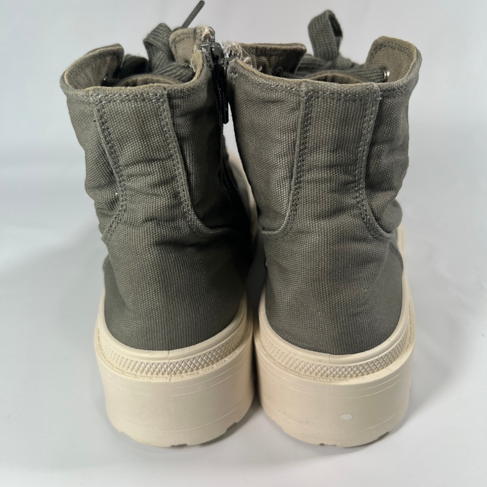 Portland‎ Boot Co JoJo Sage Green Canvas Lug Sole Sneaker Boots Women's 10M - Picture 7 of 10